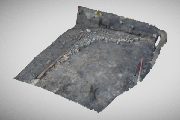 Archeologische opgraving Torhout: 3Dmodel van de middeleeuwse weg