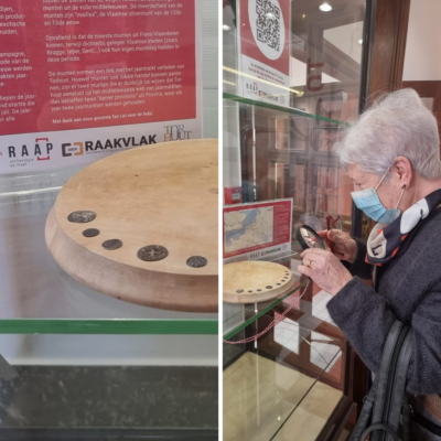 Archeologische opgraving Torhout: muntjes uit de opgraving tentoongesteld in het Vrijetijdshuis